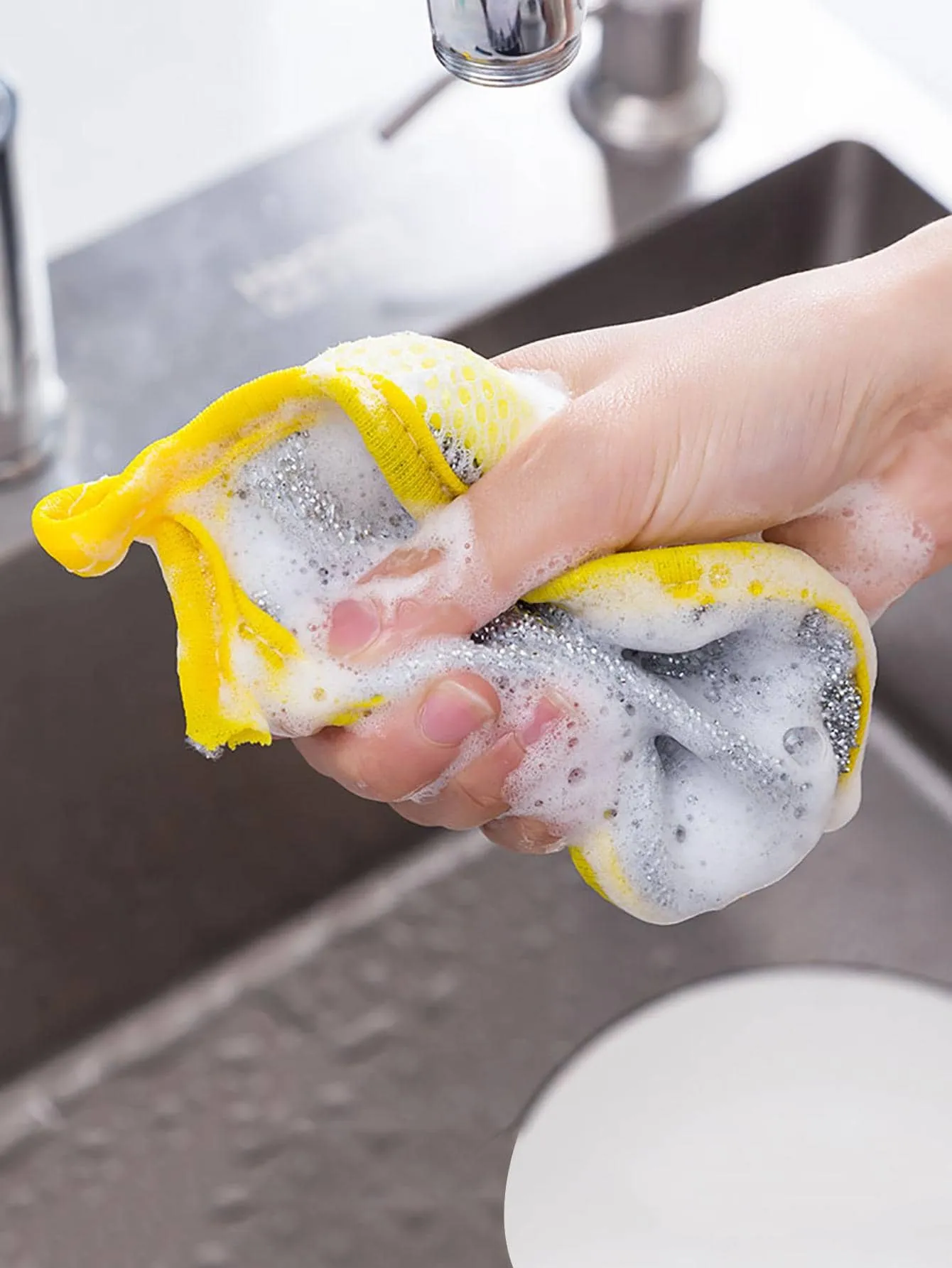 10pcs Double-sided Cleaning Sponge For Pans, Pots, Dishes - Multifunctional Household Cleaning Tool - Dishwashing Brush