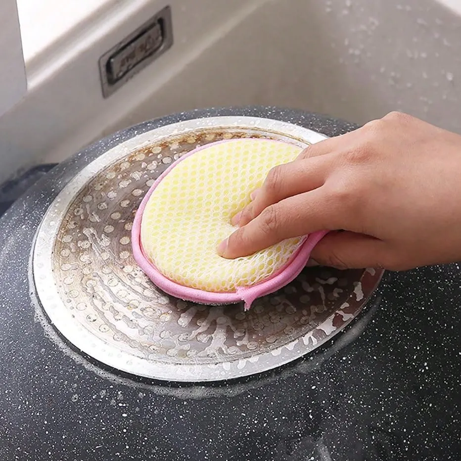 10pcs Double-sided Cleaning Sponge For Pans, Pots, Dishes - Multifunctional Household Cleaning Tool - Dishwashing Brush