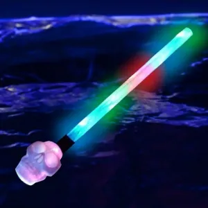 16.5" Multicolor LED Skull Wand