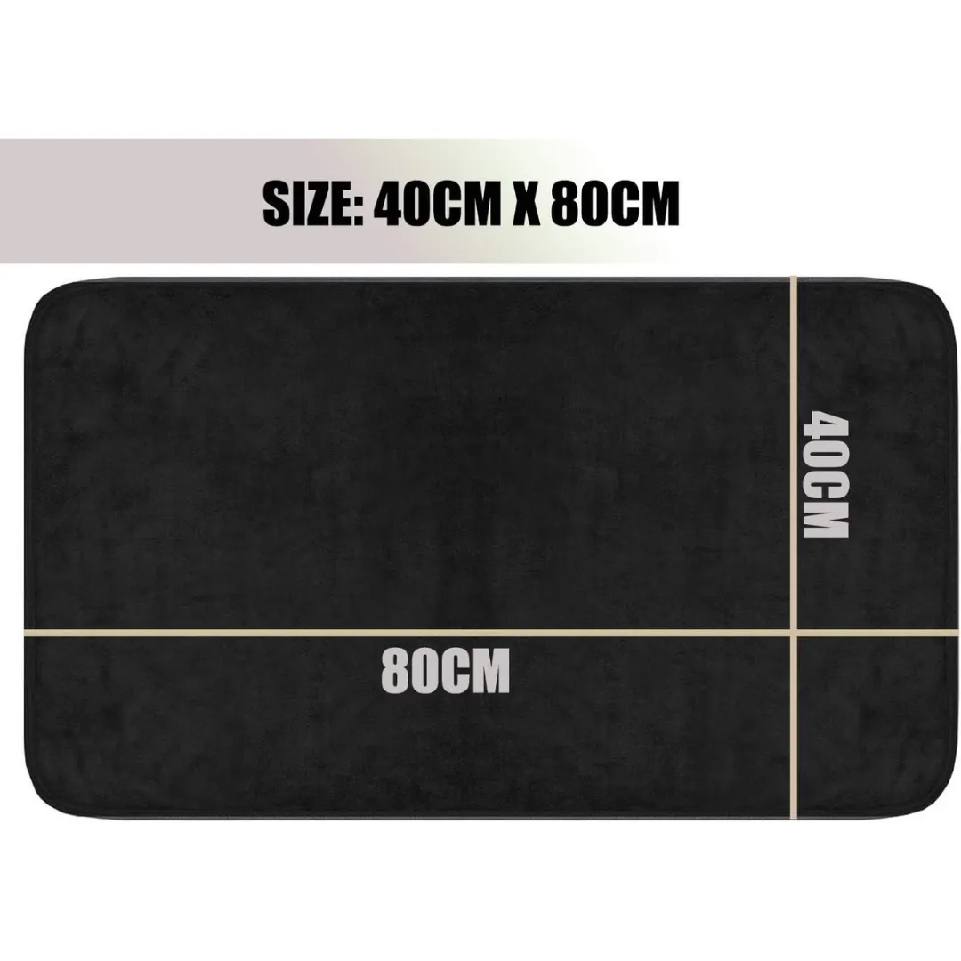 3 Pcs Black Microfibre Sports Gym Towels, 40X80cm Fast Drying & Absorbent