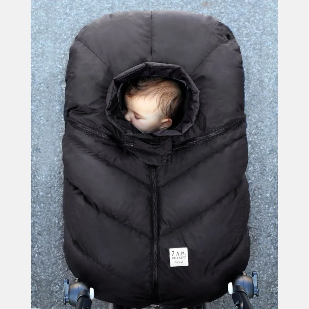 7AM Cocoon Infant Car Seat Cover - Black