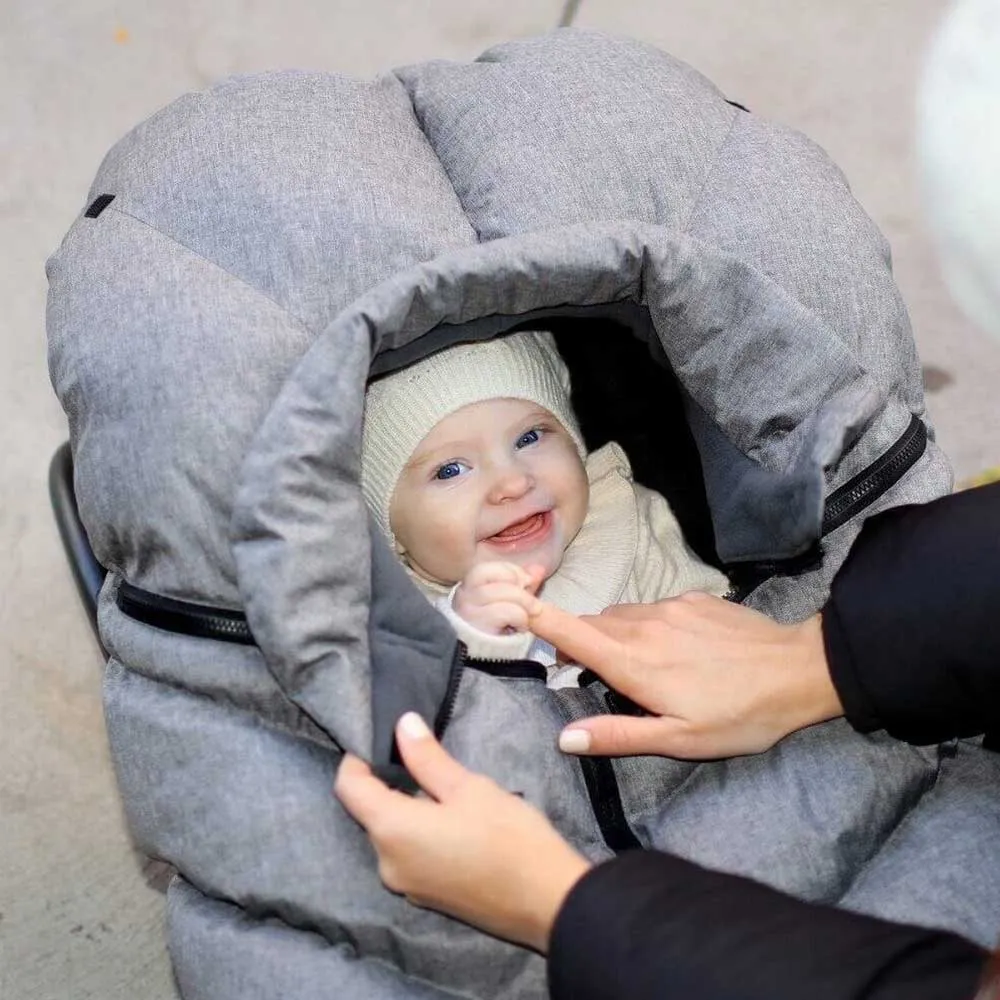 7AM Cocoon Infant Car Seat Cover - Heather Grey