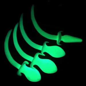 8" Dog Tail Plug Glow in the Dark Silicone