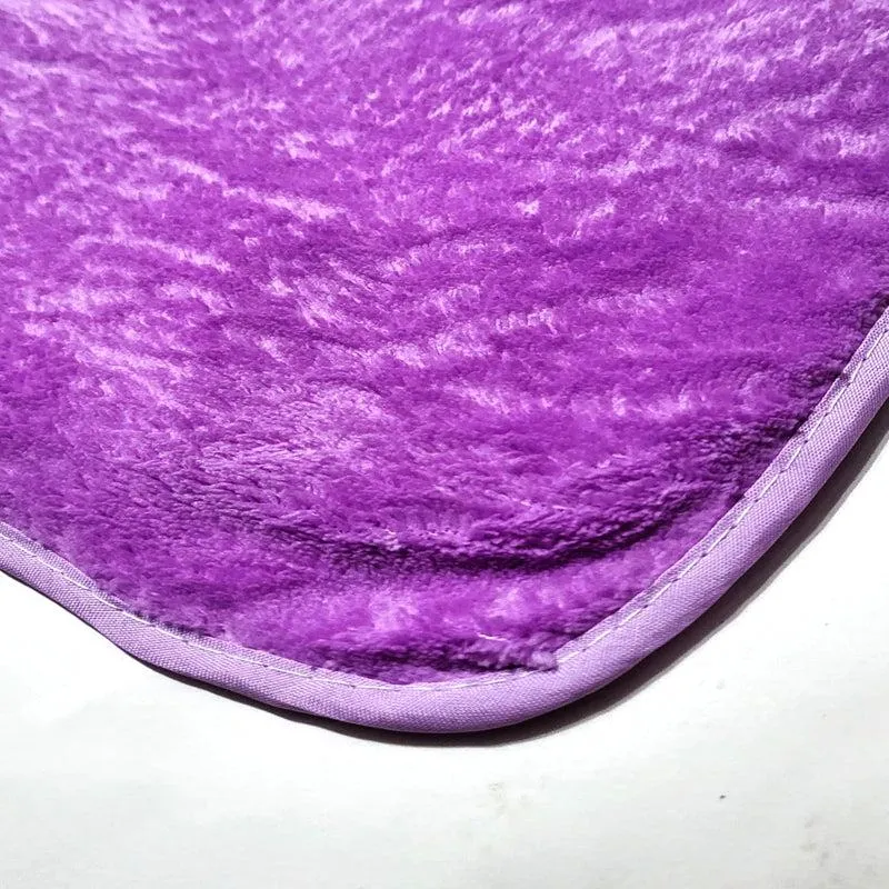 Bear-y Soft Microfiber Bath Towel (Red & Purple) - Set Of Two