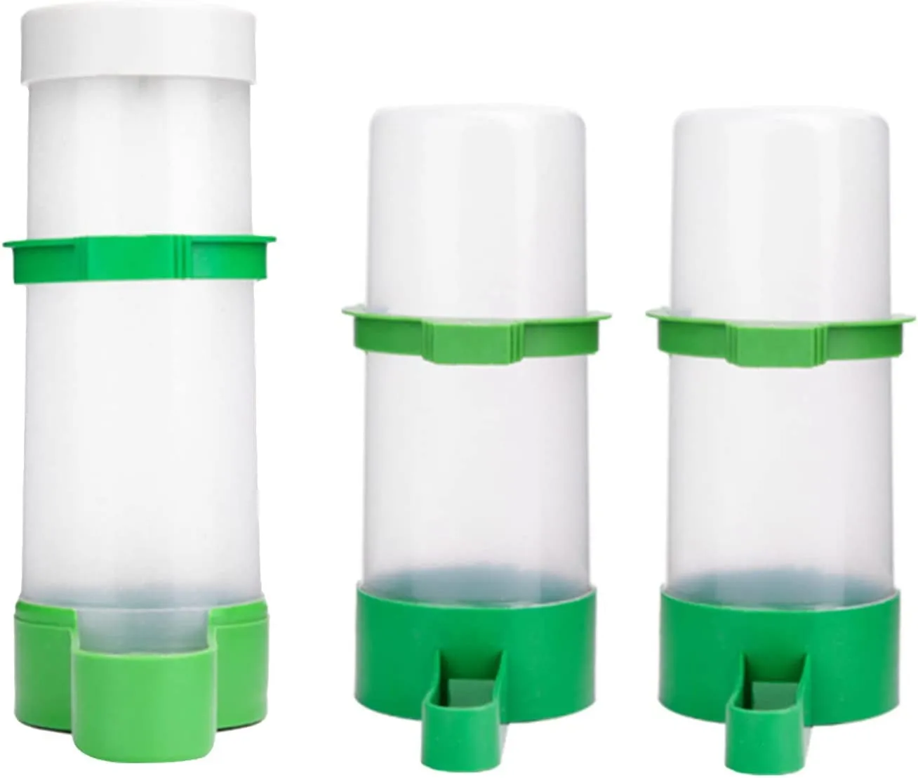 Bird Feeder & Water Dispenser Set -2PCS 90Ml Water Feeder, 1PCS 150Ml Food Feeder