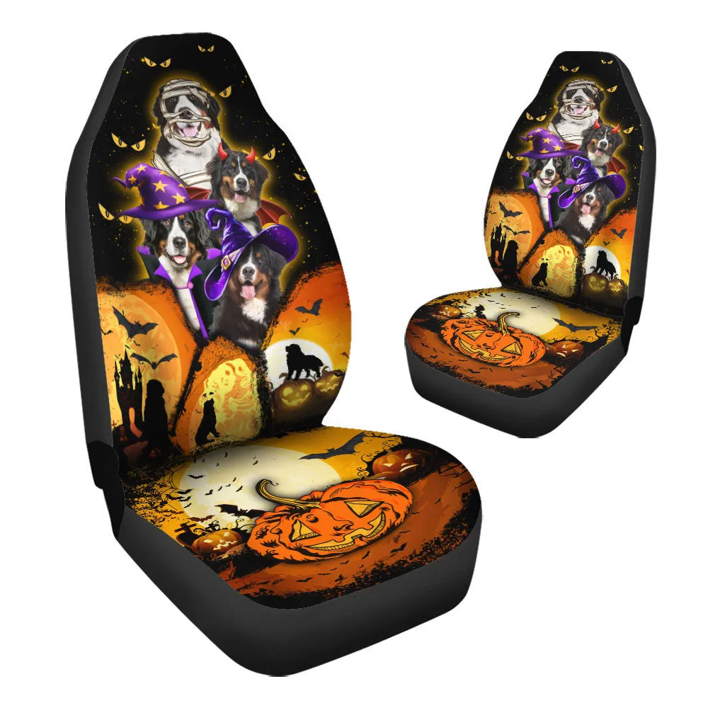 Bloodhound Halloween Pumpkin Scary Car Seat Covers