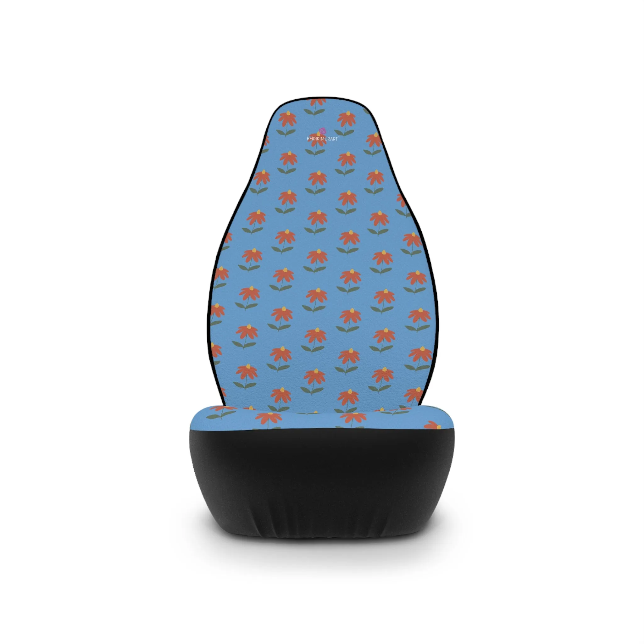 Blue Daisies Car Seat Covers, Floral Print Car Seat Covers, 2-Pcs Set (48.03" × 18.50") Polyester Car Seat Covers