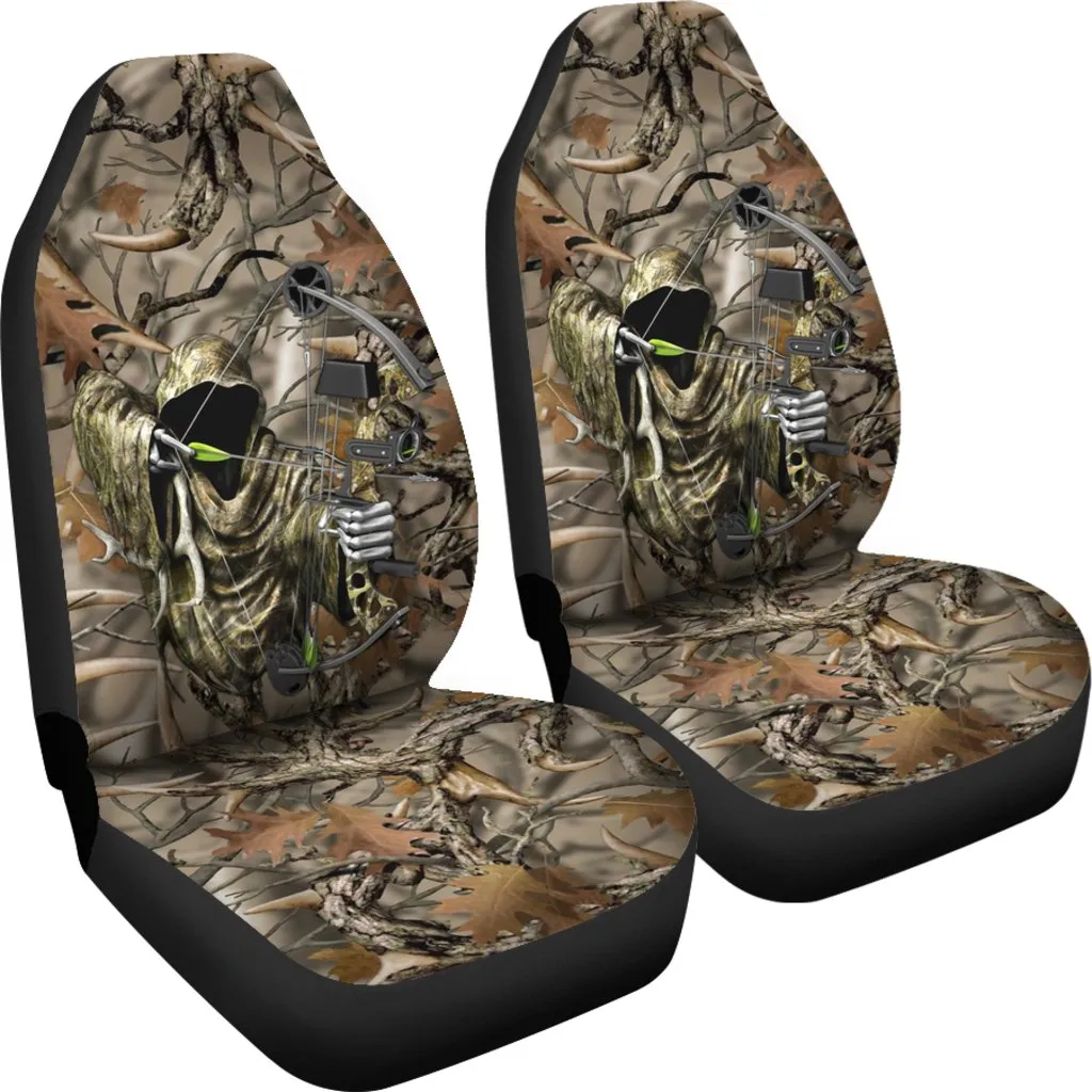 Bow Hunting Car Seat Covers, Front Car Seat Cover Gift For Hunter, Deer Hunting Carseat Protectors