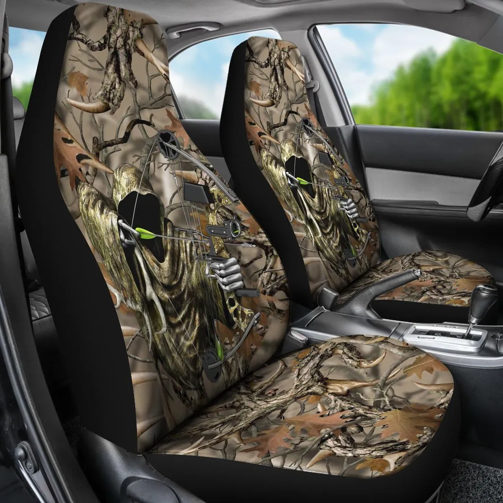 Bow Hunting Car Seat Covers, Front Car Seat Cover Gift For Hunter, Deer Hunting Carseat Protectors