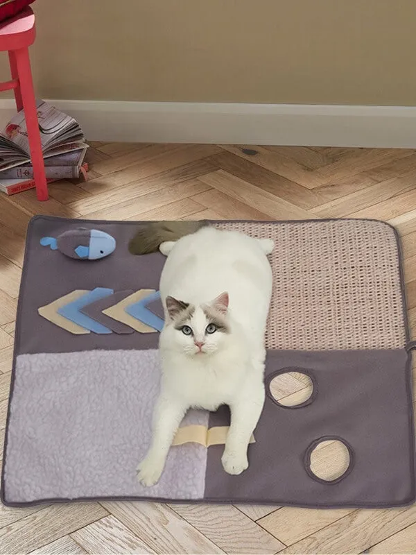 Cat Mat With Plush Toy