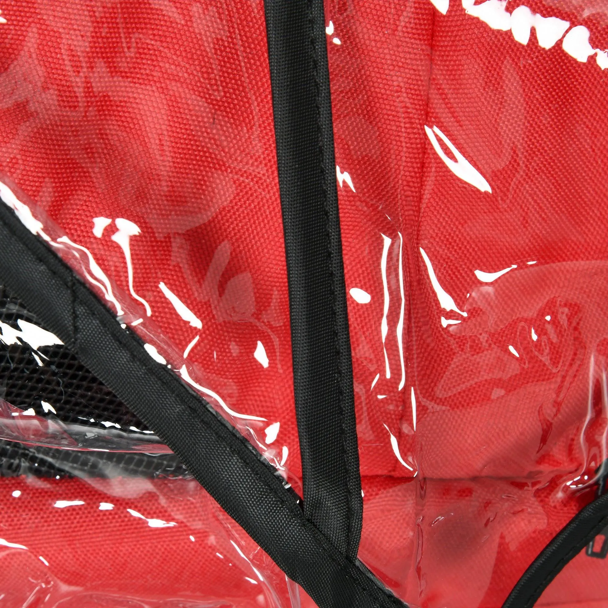 Cat Stroller with Rain Cover and EVA Wheels - Red