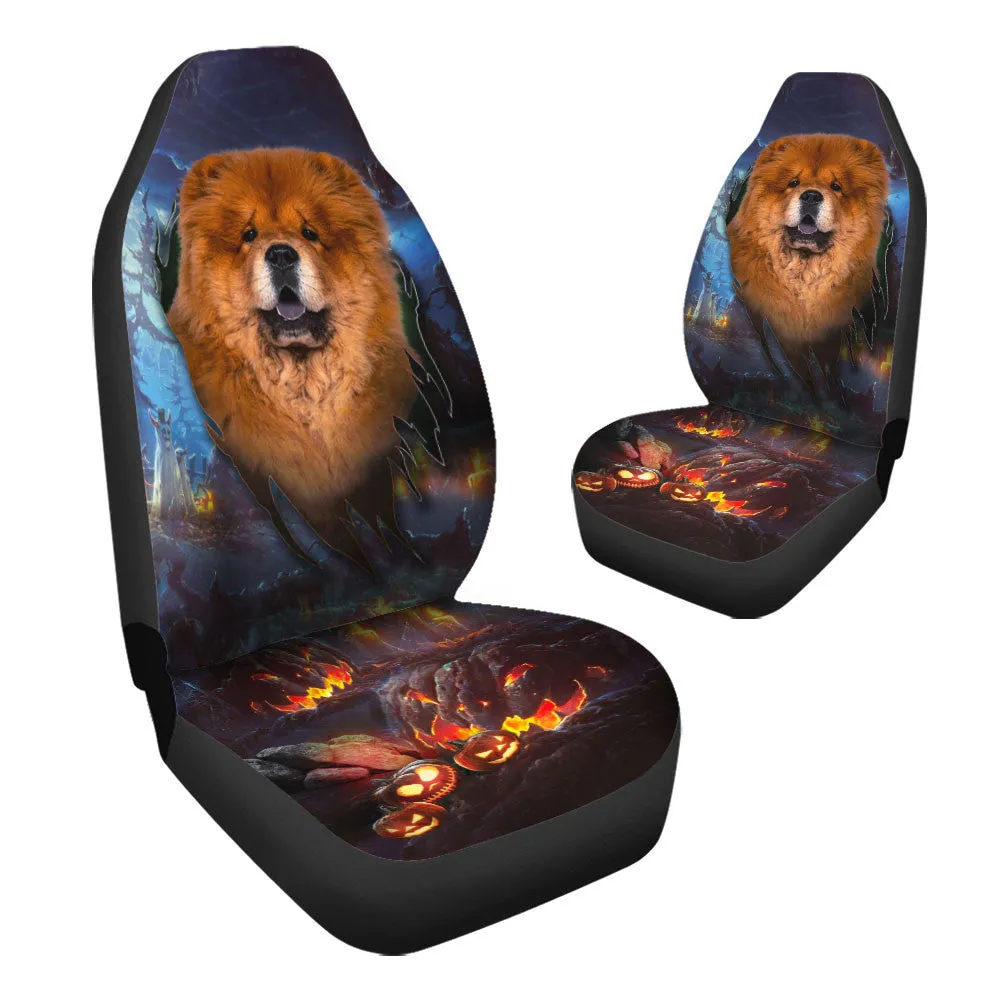 Chow Chow Dog Halloween Car Seat Covers
