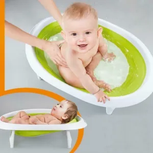 Collapsible Baby Bath Tub Shower Safety Soft Comfy Newborn Infant Toddler