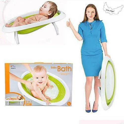 Collapsible Baby Bath Tub Shower Safety Soft Comfy Newborn Infant Toddler