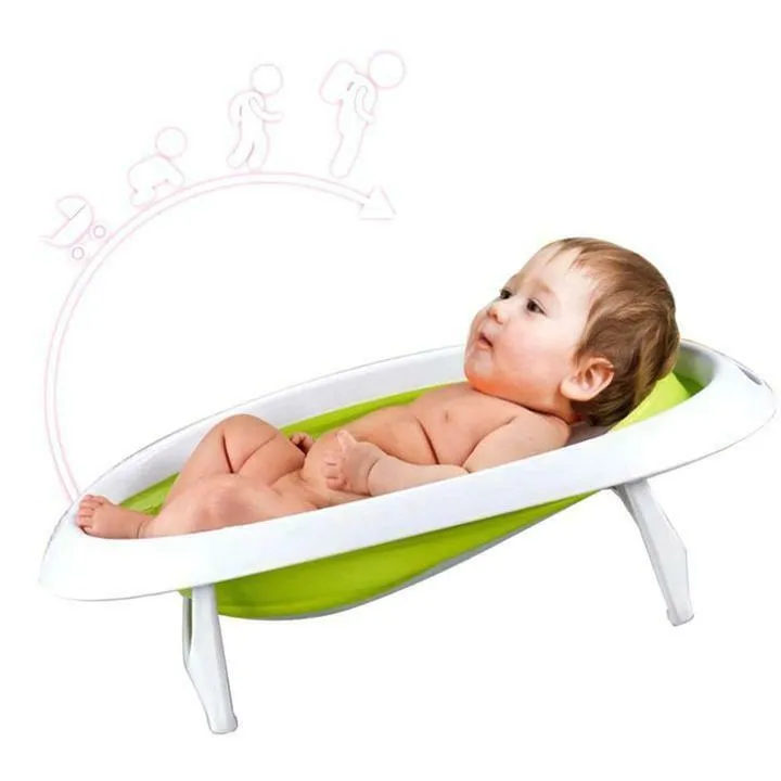 Collapsible Baby Bath Tub Shower Safety Soft Comfy Newborn Infant Toddler