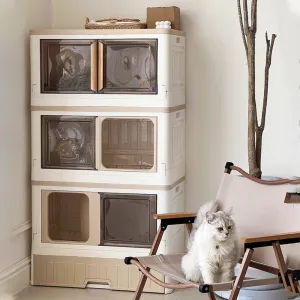 Creative Style Cat Villa Collapsible Cat Bed Indoor House