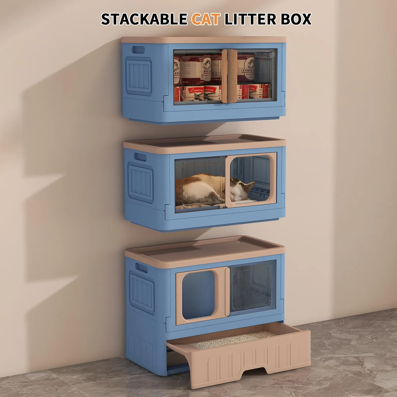 Creative Style Cat Villa Collapsible Cat Bed Indoor House