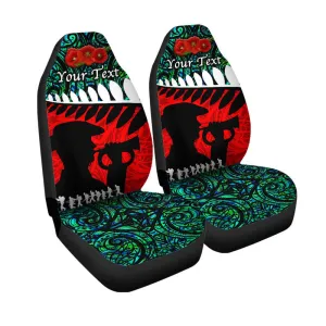  Custom New Zealand Maori ANZAC Car Seat Cover Remembrance Soldier Turquoise
