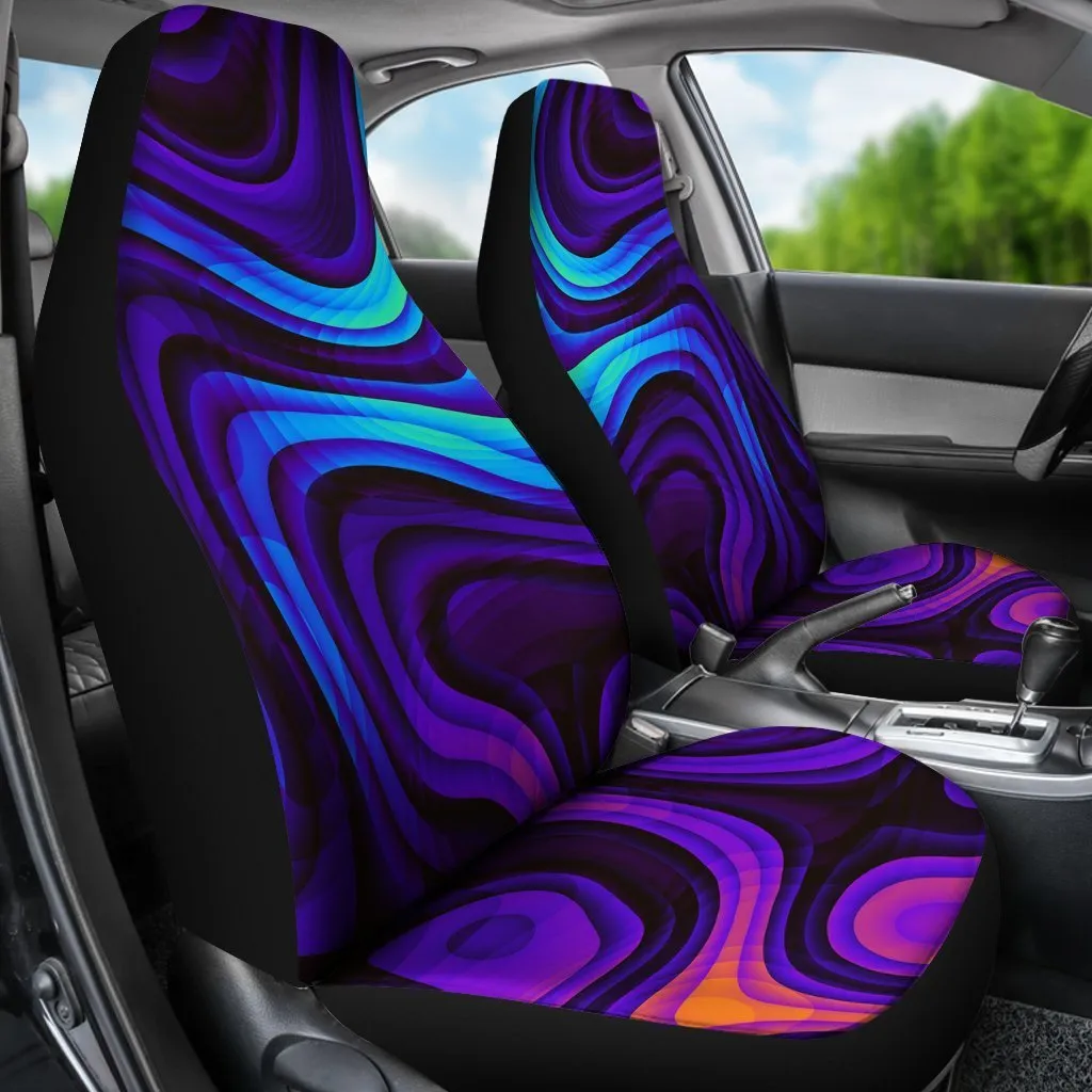 Dark Psychedelic Trippy Print Universal Fit Car Seat Covers