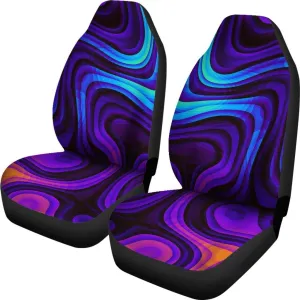 Dark Psychedelic Trippy Print Universal Fit Car Seat Covers