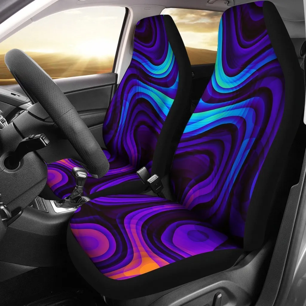 Dark Psychedelic Trippy Print Universal Fit Car Seat Covers