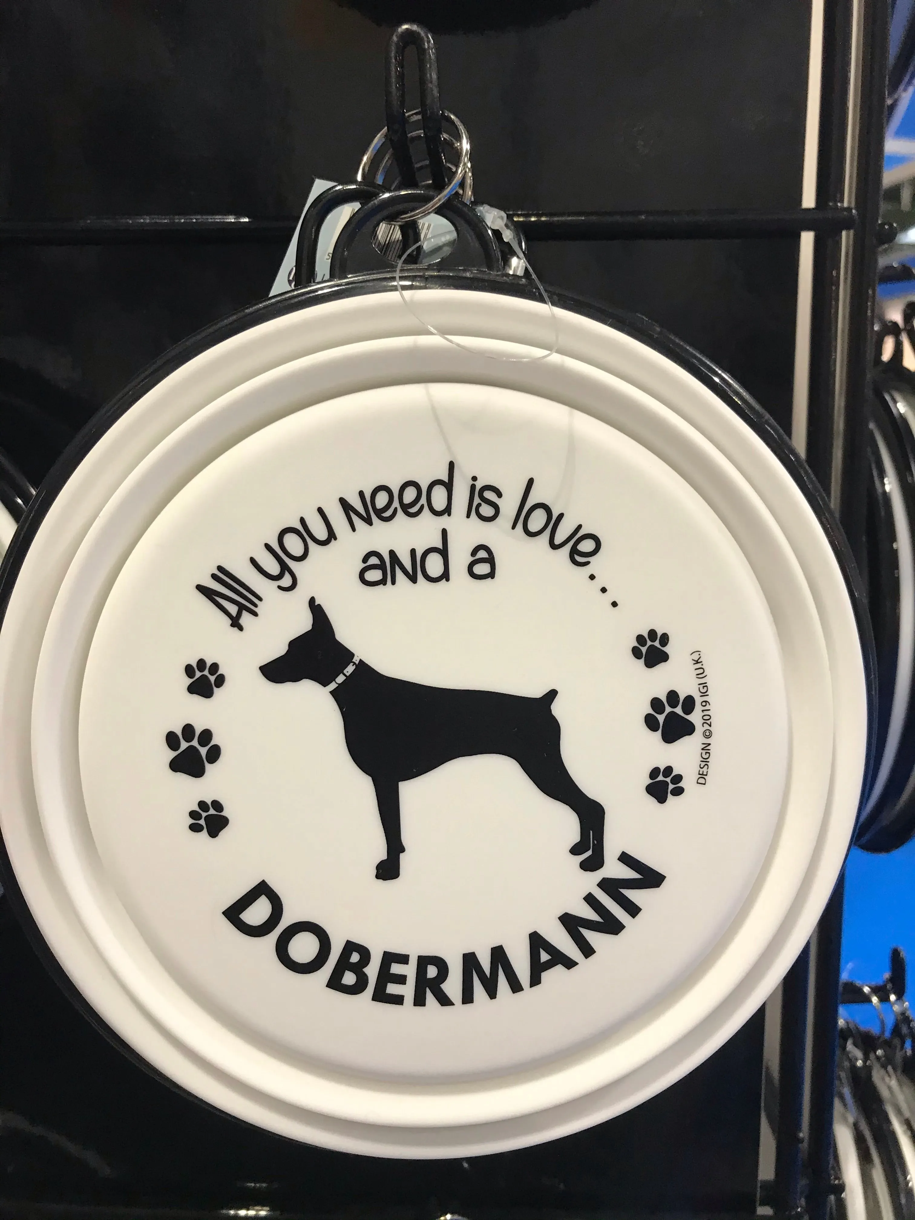 Doberman Collapsible Travel Bowl (Large)