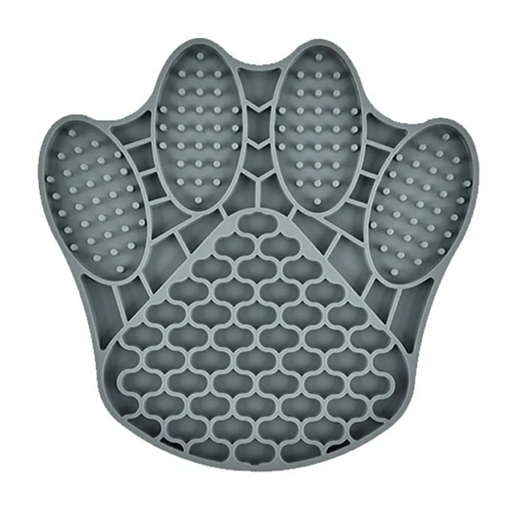 Dog Slow Feeders Lick Mat Gray Paw