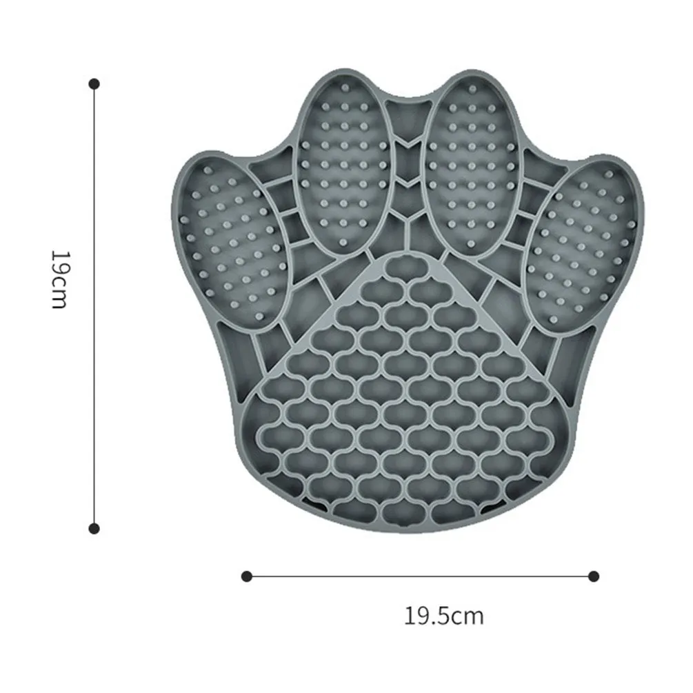 Dog Slow Feeders Lick Mat Gray Paw