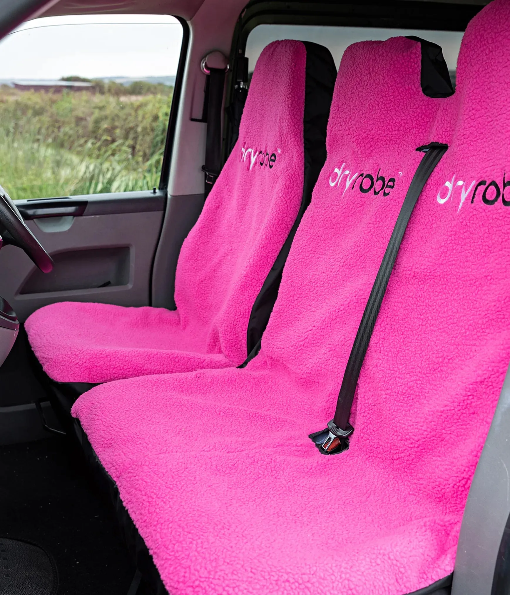 Dryrobe Water Repellent Car Seat Cover (Pink Black)