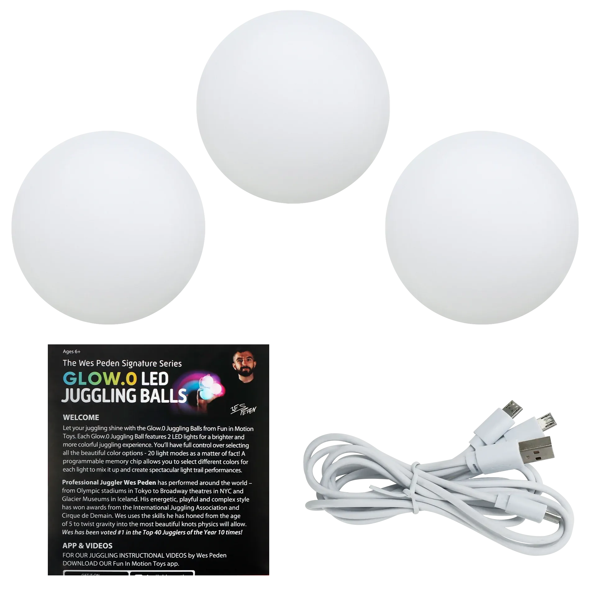 Fun in Motion Toys™ Glow.0 LED Juggling Balls