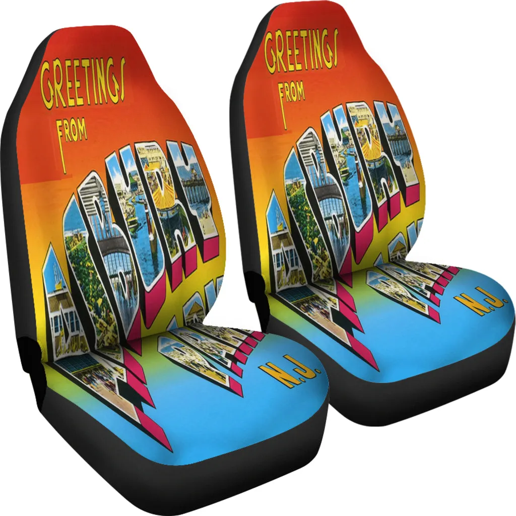 Greetings From Asbury Park Car Seat Cover