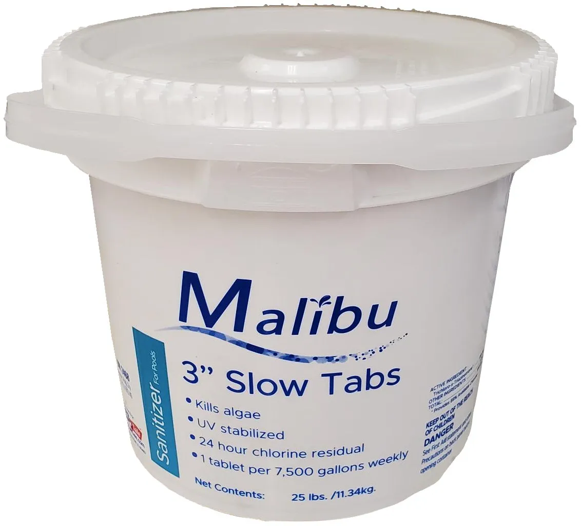 Malibu 3" Slow Tabs Sanitizer for Pools
