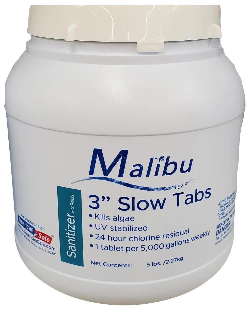 Malibu 3" Slow Tabs Sanitizer for Pools