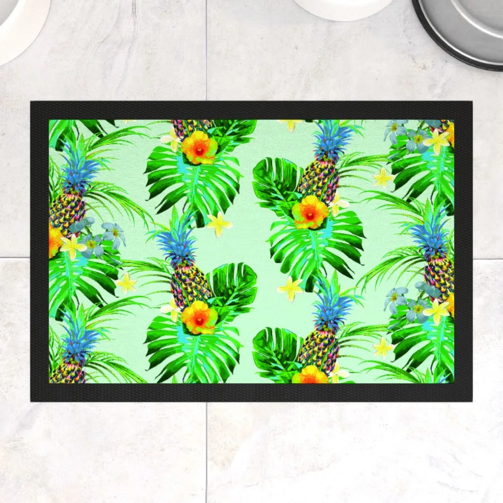 Pet Bowl Mats - Tropical Green