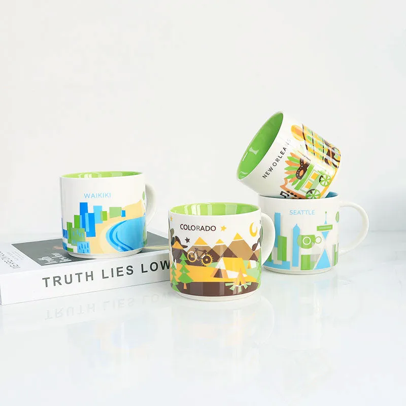 Places Creative Ceramic Coffee Mug