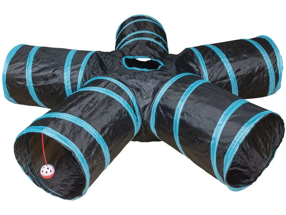 Play tunnel star 100x25cm blue/black