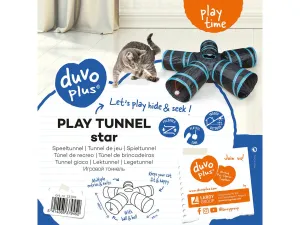 Play tunnel star 100x25cm blue/black