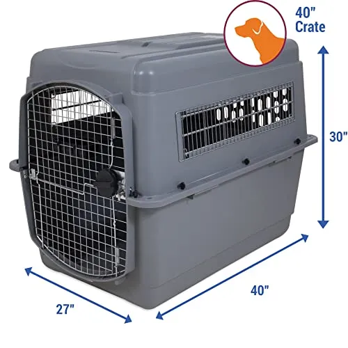 Sky Kennel, 40 Inch, IATA Compliant Dog Crate for Pets 70-90lbs, Made in USA