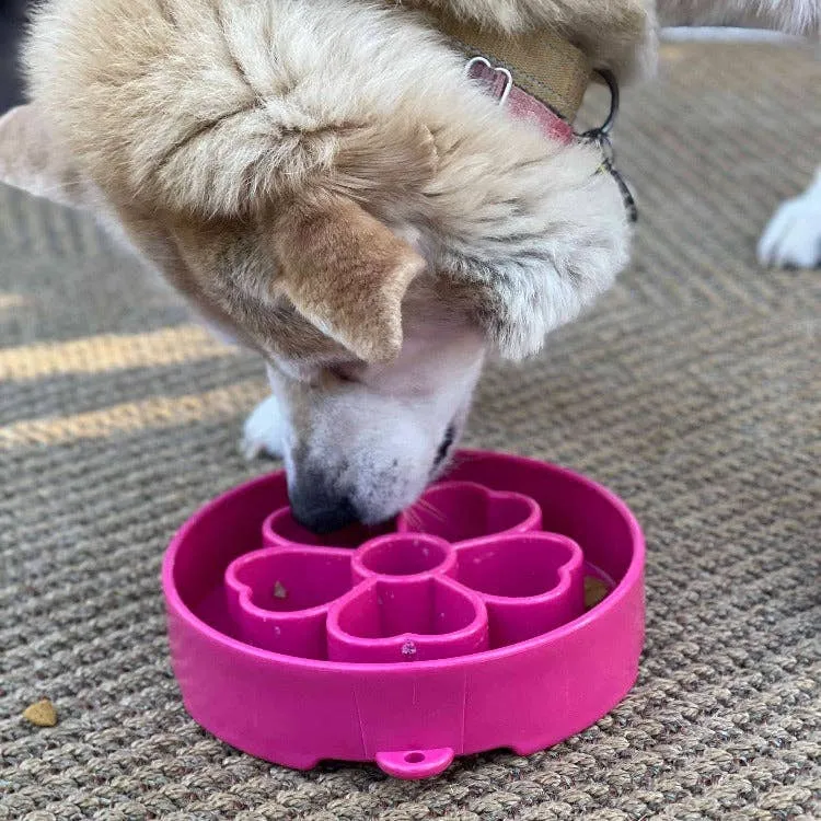 Sodapup Enrichment Slow Feeder Bowl - Flower Pink