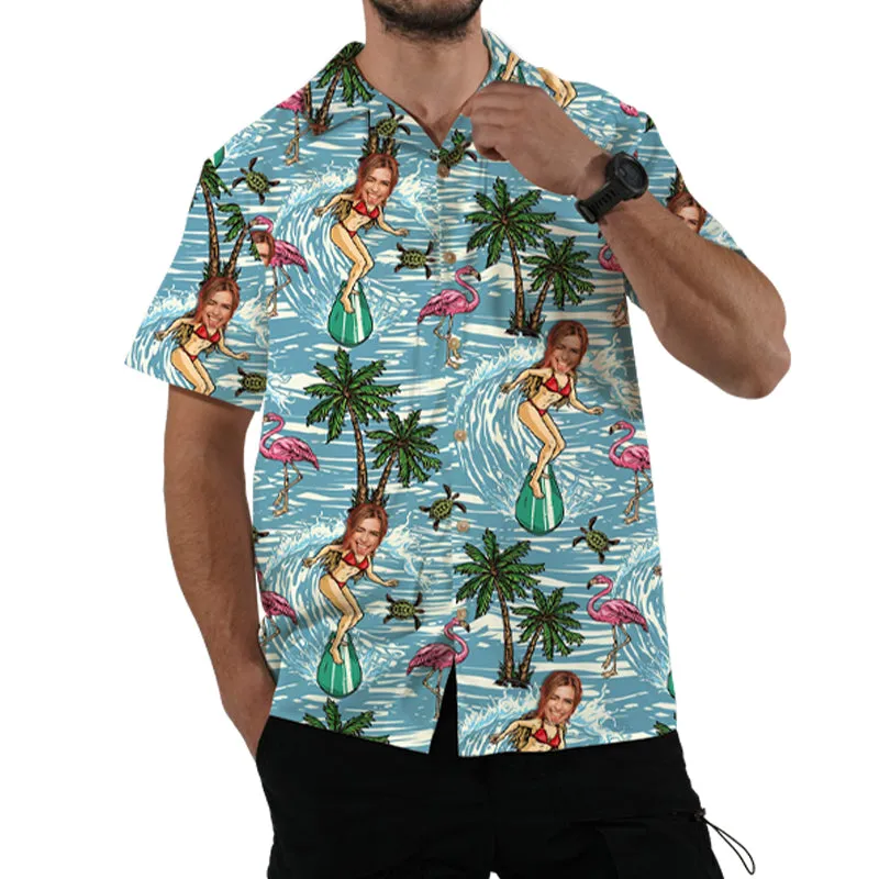 Summer Customized Short-Sleeved Shirts Casual Blouses Vacation Short-Sleeved Shirts