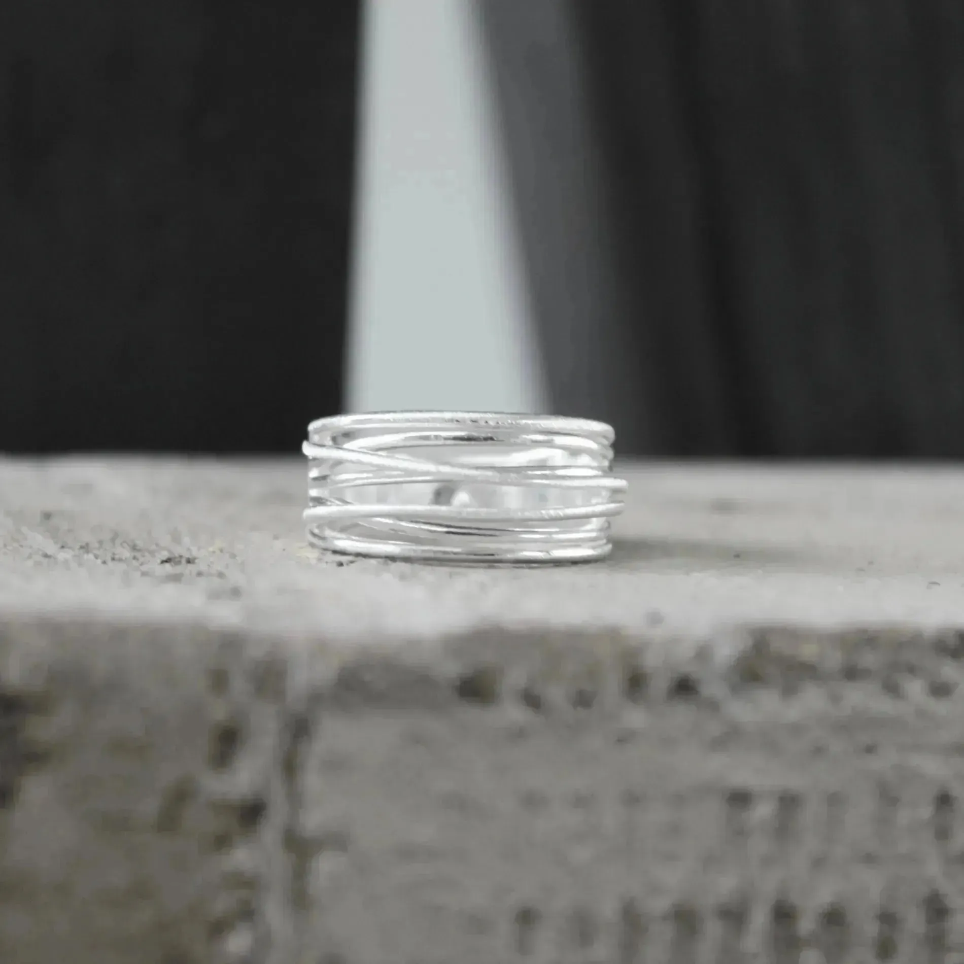 Tara Slim Wrap It Ring Silver Plating