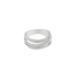 Tara Slim Wrap It Ring Silver Plating