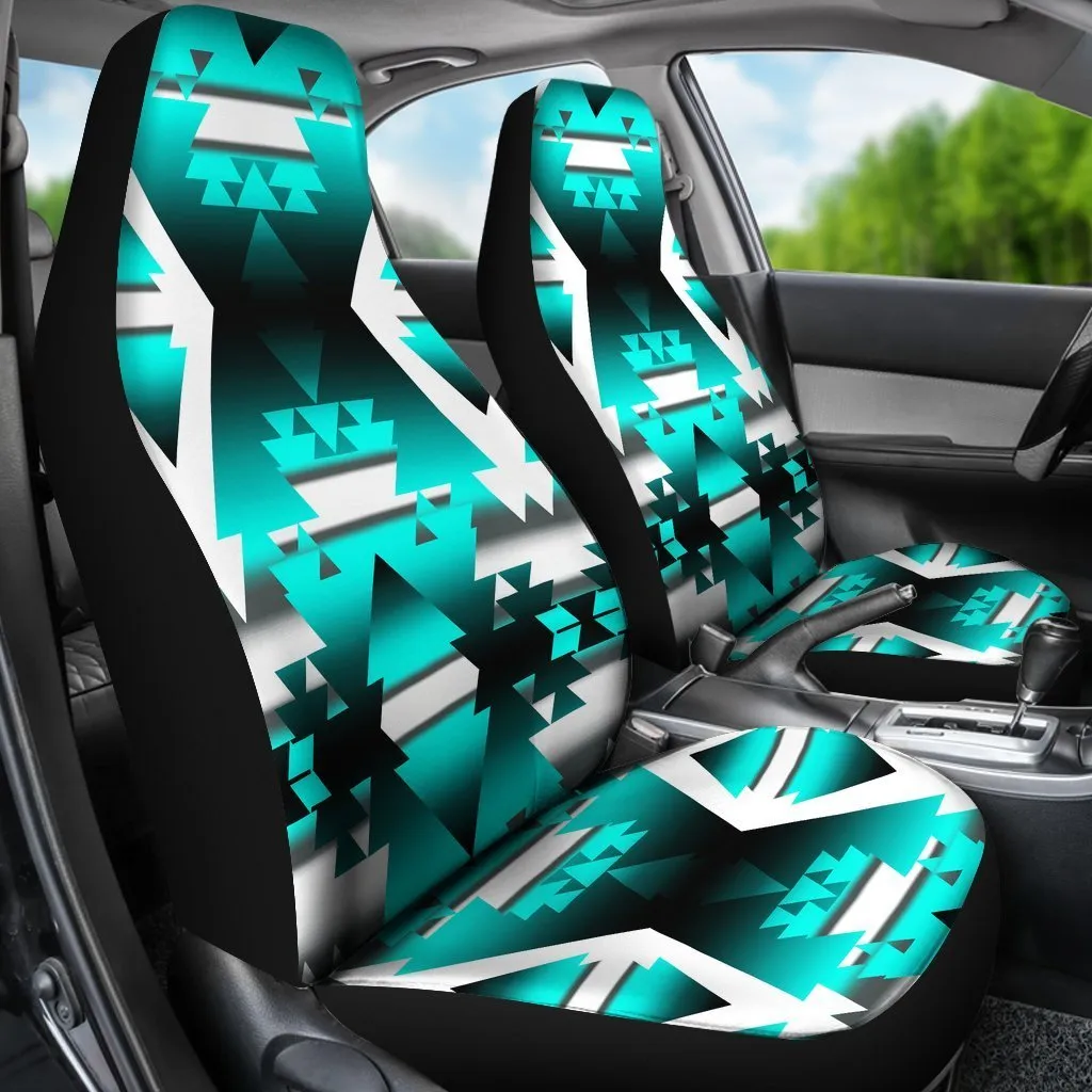 Teal Aztec Triangle Universal Fit Car Seat Covers