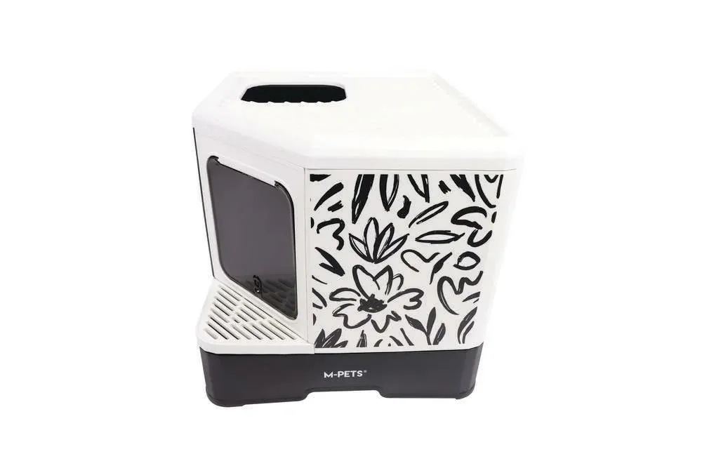 Terra Forma Eco Foldable Cat Litter Box Black Floral