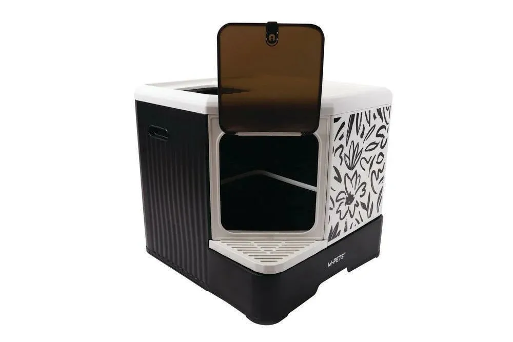 Terra Forma Eco Foldable Cat Litter Box Black Floral