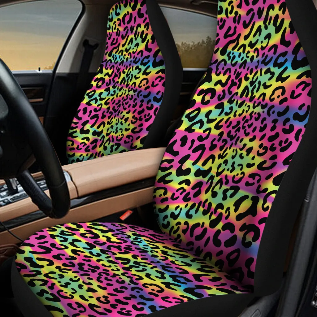 Trippy Psychedelic Leopard Print Universal Fit Car Seat Covers