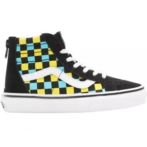 Vans Sk8 Hi-Zip Neon Glow Check
