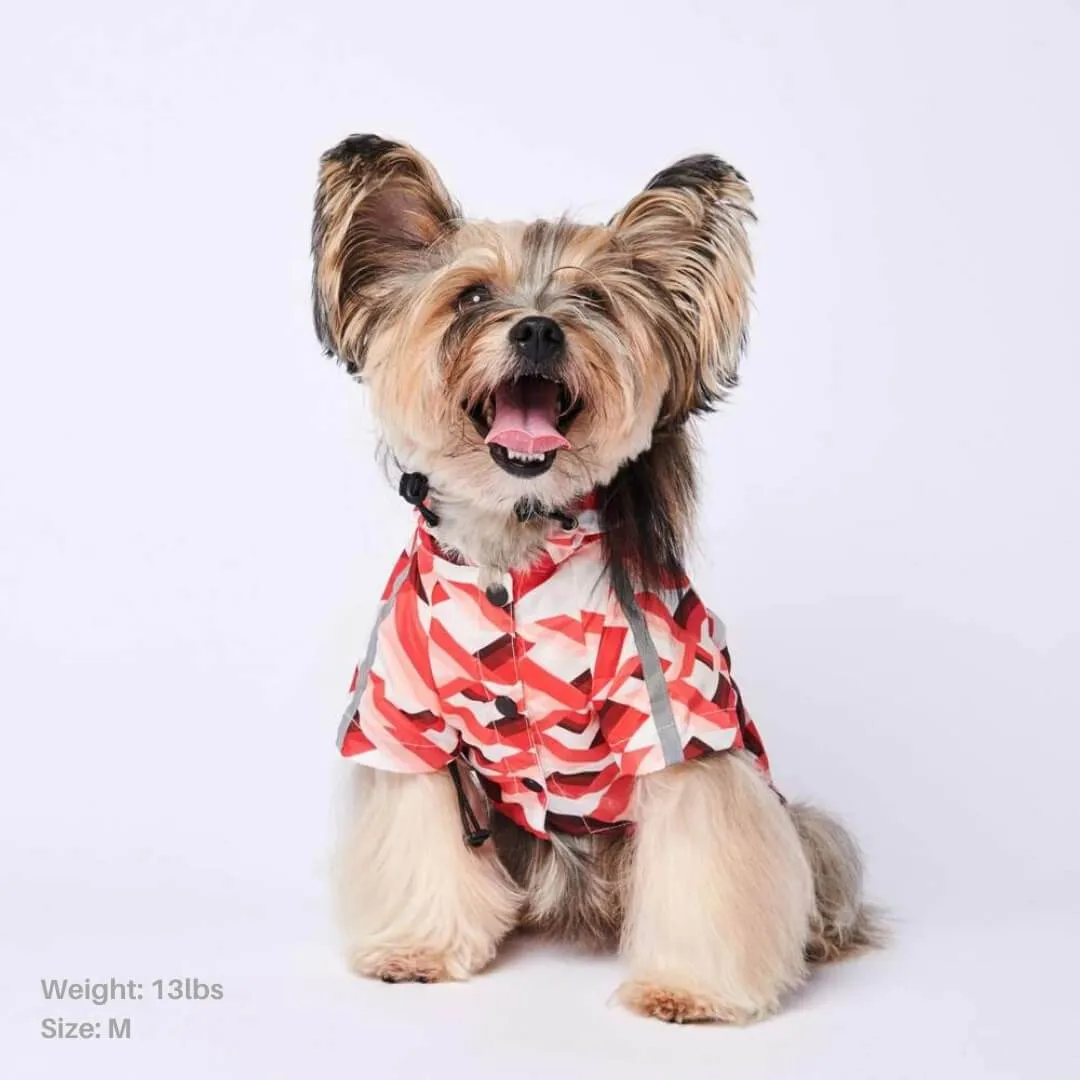 Zig-Zag Reflective Dog Raincoat