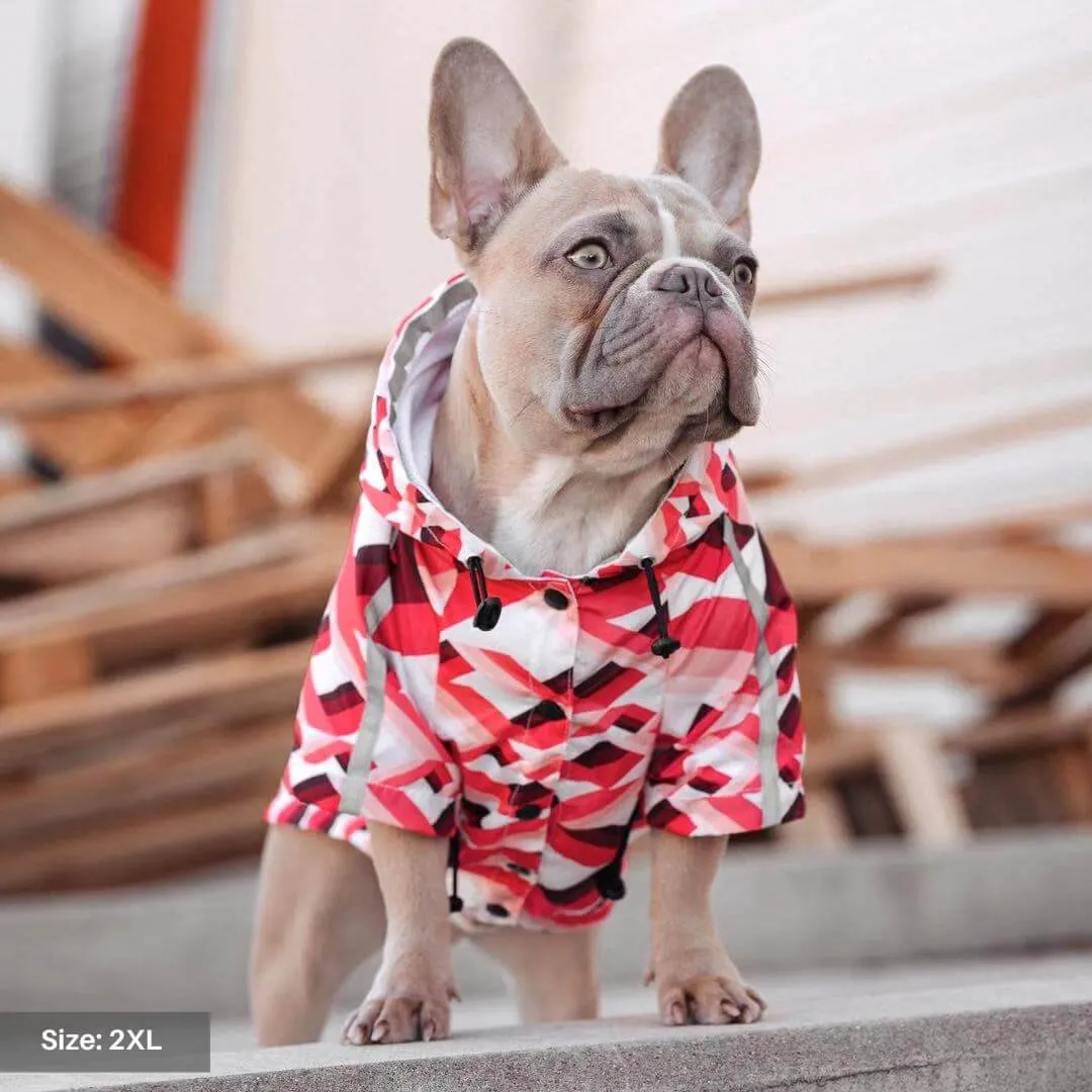 Zig-Zag Reflective Dog Raincoat