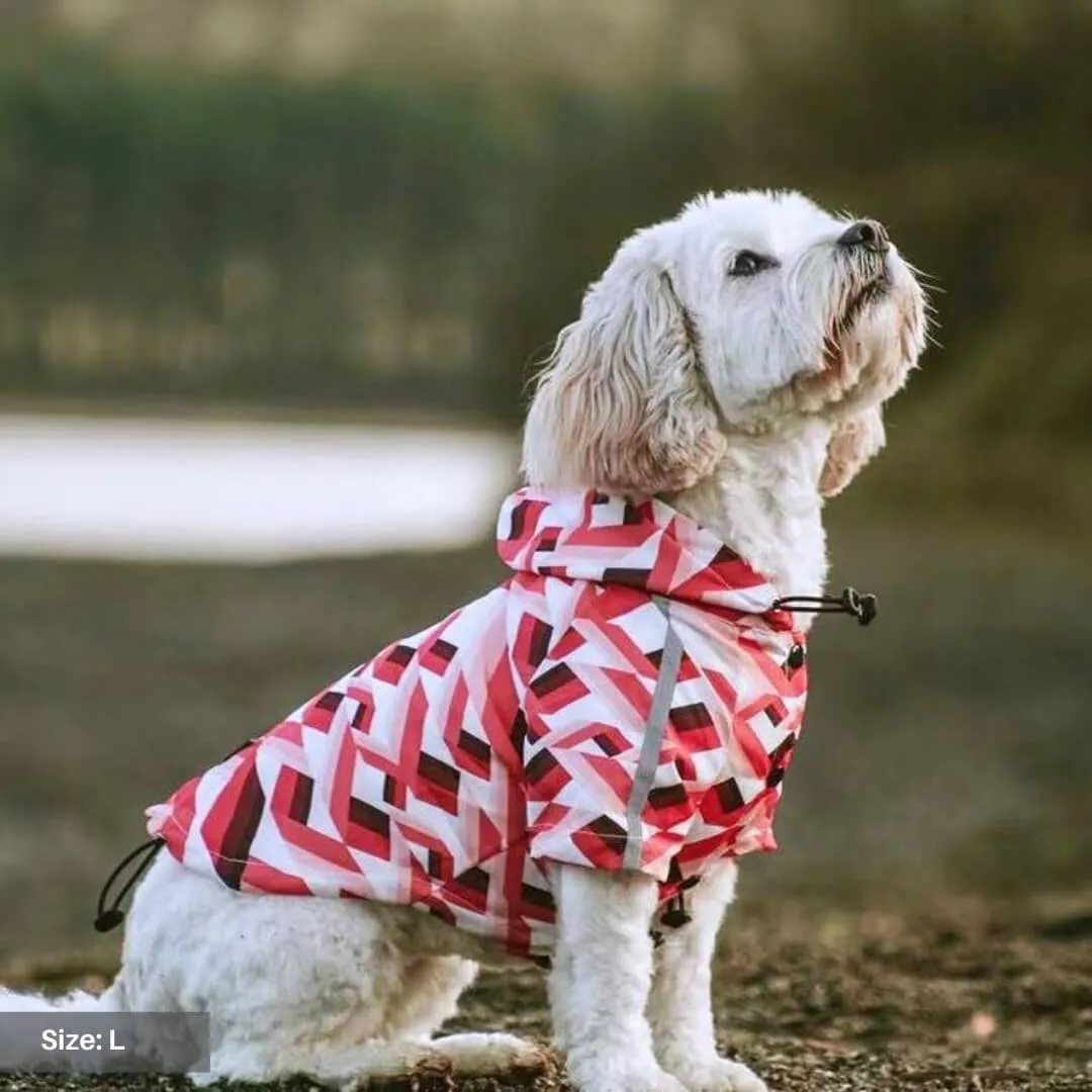 Zig-Zag Reflective Dog Raincoat